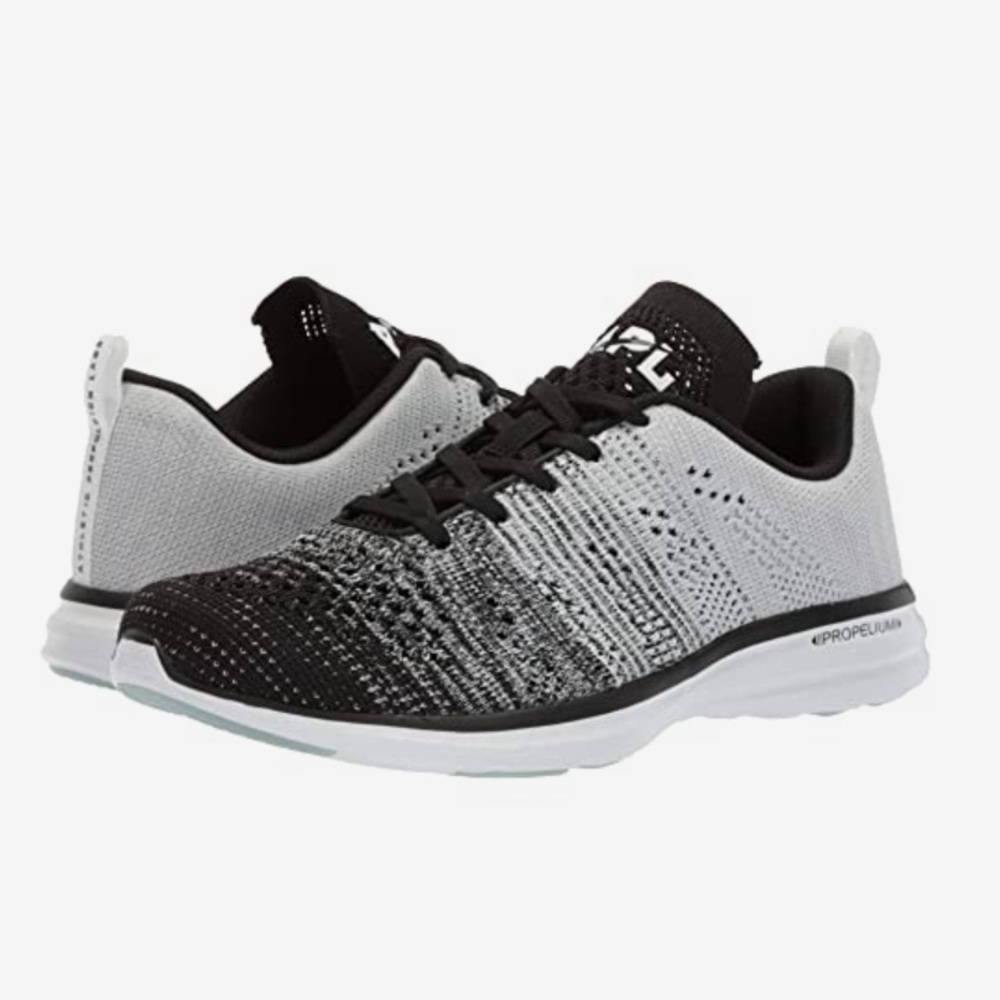 APL Techloom Pro in black/heather gray/ white ombré. Size 7.5 New in box.